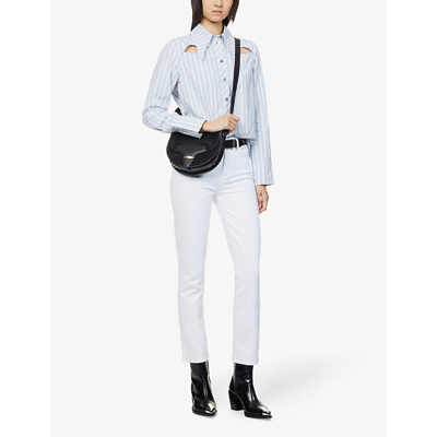 Paige Cindy Slim-fit Mid-rise Stretch-cotton Jeans In White