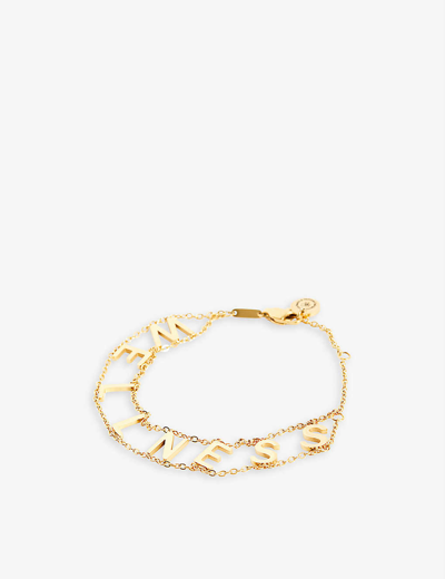 Shop Sporty And Rich Wellness Gold-toned Stainless-steel Bracelet