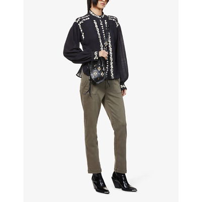Paige Mayslie Tapered Mid-rise Stretch-denim Jeans In Green