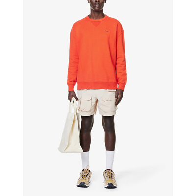 Shop Ten C Brand-embroidered Oversized Cotton-jersey Sweatshirt In Orange