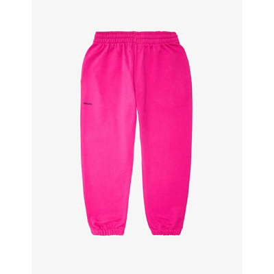 Shop Pangaia 365 Text-print Organic Cotton-jersey Jogging Bottoms 3-12 Years In Sakura Pink