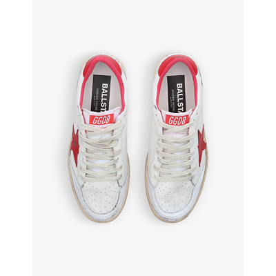 Golden Goose Logo Casual Sneakers In White/comb
