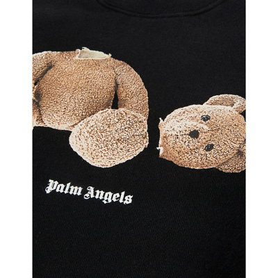 Shop Palm Angels Bear Graphic-print Cotton-jersey Sweatshirt 4-12 Years In Black