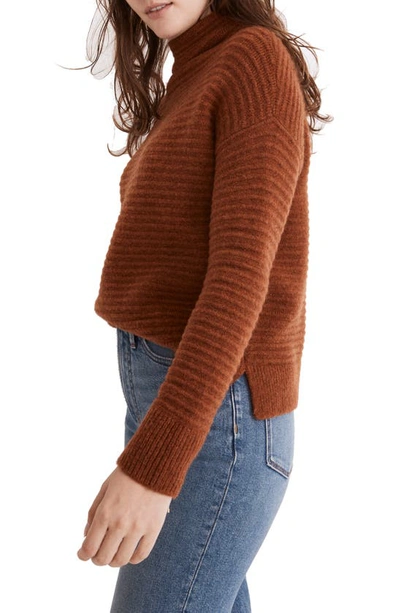 Shop Madewell Belmont Mock Neck Sweater In Hthr Afterglow