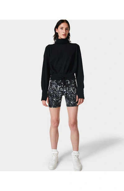 Shop Sweaty Betty Melody Fleece Pullover Sweatshirt In Black