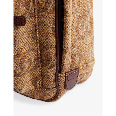 Gucci Kids Double G-print Wool Backpack - Brown