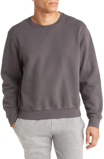 Shop Ugg Topher Crewneck Sweatshirt In Coal