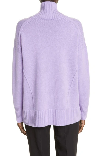 Shop Lafayette 148 Kindcashmere Turtleneck Sweater In Wisteria