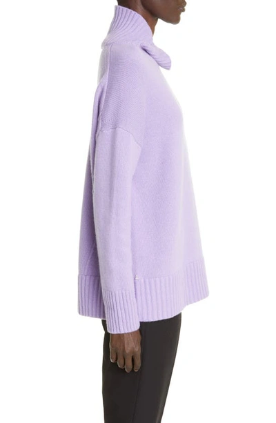 Shop Lafayette 148 Kindcashmere Turtleneck Sweater In Wisteria