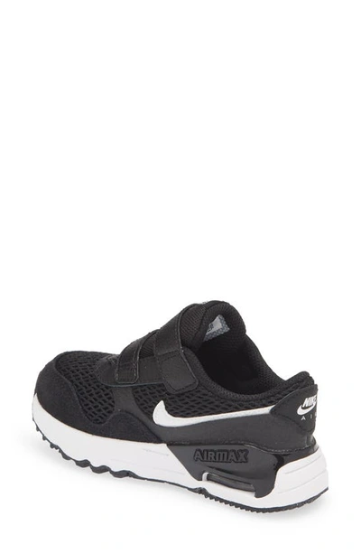Shop Nike Kids' Air Max Systm Sneaker In Black/ White/ Wolf Grey