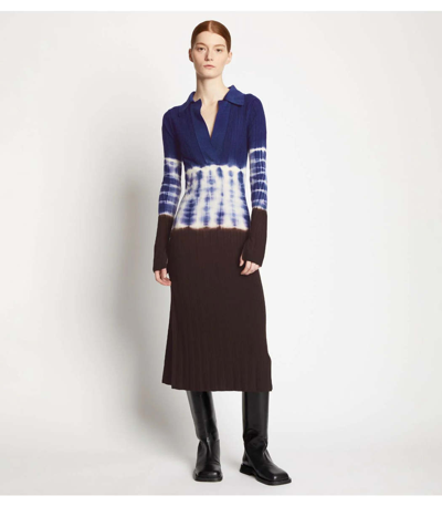 Shop Proenza Schouler White Label Dip Dye Knit Dress In Multi