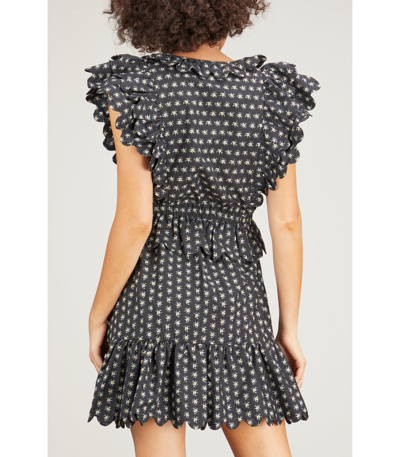 Shop Sea Pascala Print Flutter Sleeve Tunic Dress In Black In Multi