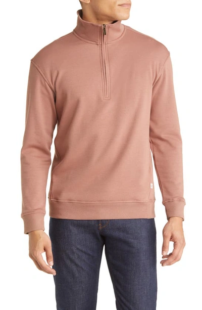 Shop Ugg Zeke Half-zip Pullover In Dark Chestnut