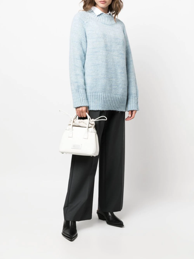 Maison Margiela 5ac Drawstring Tote Bag In White