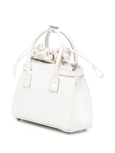 Shop Maison Margiela Mini 5ac Drawstring Top-handle Bag In White