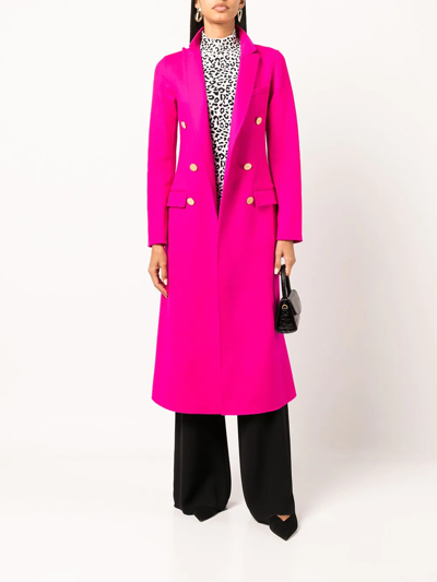 Shop Adam Lippes Double-breasted Coat In Pink