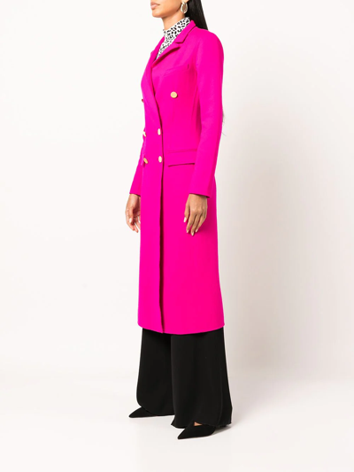 Shop Adam Lippes Double-breasted Coat In Pink