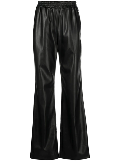 Shop Apparis Trey Vegan Leather Trousers In Black