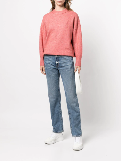 Shop Apparis Arion Crewneck Sweater In Pink