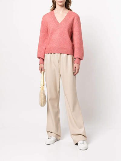 Shop Apparis Moira V-neck Sweater In Pink