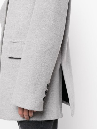 Shop Apparis Celine Button-up Blazer In Grey