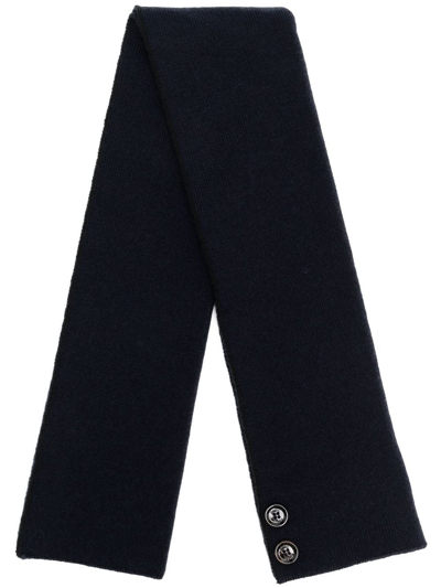 Moorer Ribbed Cashmere Scarf In Blau