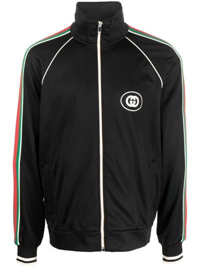 Shop Gucci Interlocking G Track Jacket In Black