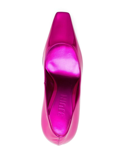 Shop 3juin 100mm Leather Stiletto Heels In Rosa