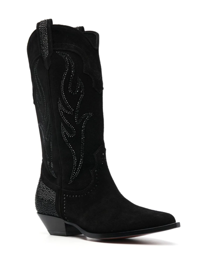 Shop Sonora Santa Fe Cowboy Boots In Black