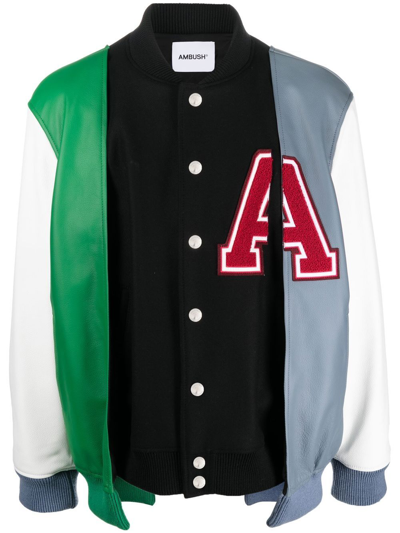 Shop Ambush Layered Varsity Jacket In Black