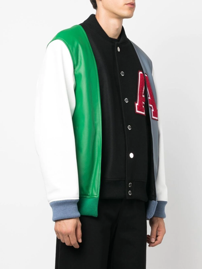 Shop Ambush Layered Varsity Jacket In Black