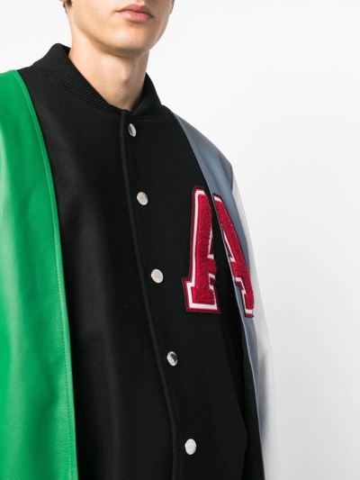 Shop Ambush Layered Varsity Jacket In Black