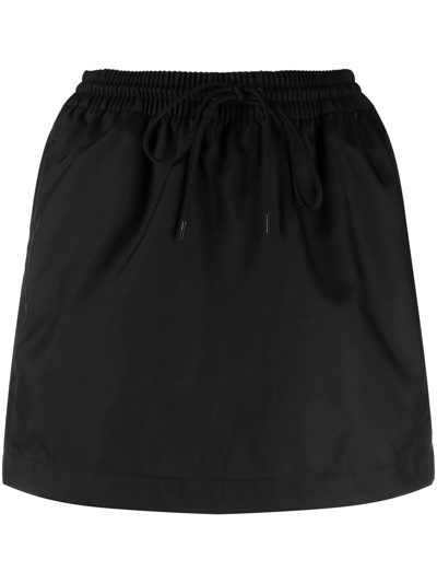 Wardrobe.nyc Utility Drawstring Miniskirt In Schwarz