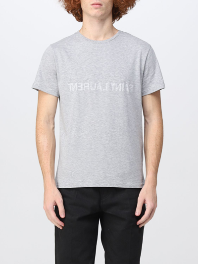 Shop Saint Laurent T-shirt  Men In Grey