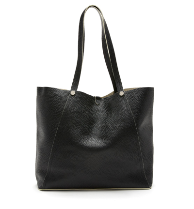 Shop La Canadienne Melbourne Leather Tote Bag In Black