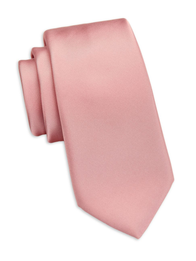 Shop Saks Fifth Avenue Men's Collection Silk Satin Necktie In Chalk Pink