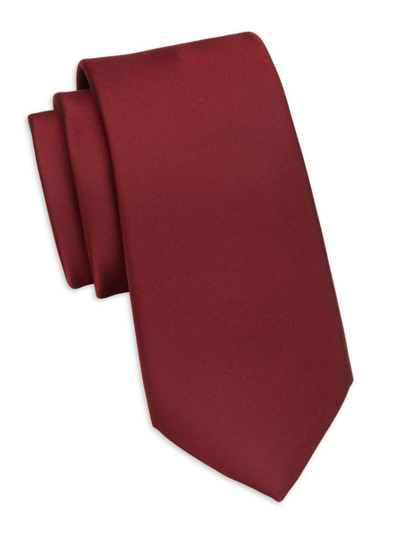 Shop Saks Fifth Avenue Men's Collection Silk Satin Necktie In Rhu Barb