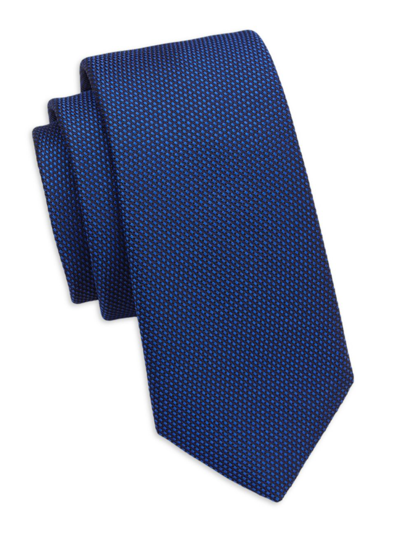 Shop Saks Fifth Avenue Men's Collection Micro Tweed Neck Tie In Soda Liite Blue