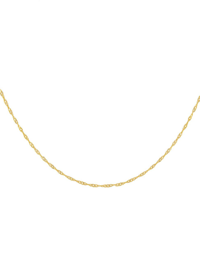 Shop Adinas Jewels Women's 14k Yellow Gold Singapore Chain Necklace
