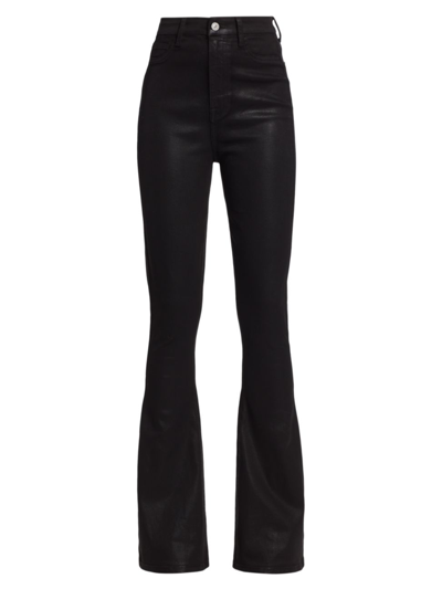 Shop 7 For All Mankind Women's Coated Ultra-high-rise Bootcut Jeans In Coated Black