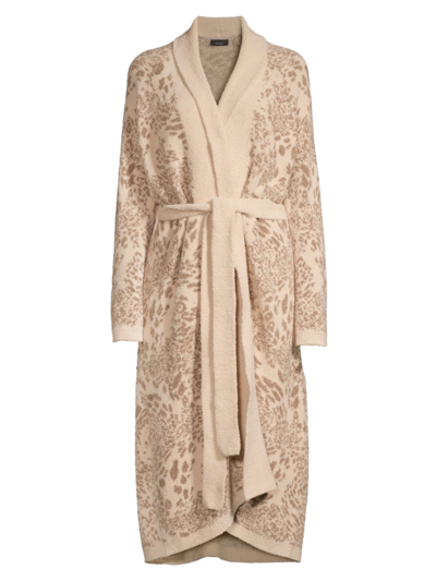 Shop Natori Women's Serenity Jacquard Long Robe In Toasted Taupe