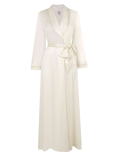 Shop Agent Provocateur Women's Classic Dressing Gown In Ivory
