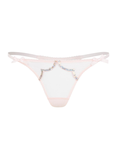 Shop Agent Provocateur Women's Lorna Party Thong In Pink Rose Gold