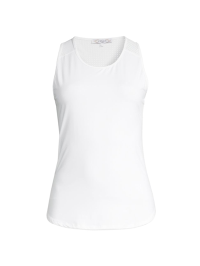 Shop L'etoile Sport Women's Pointelle Mesh Tennis Tank In White