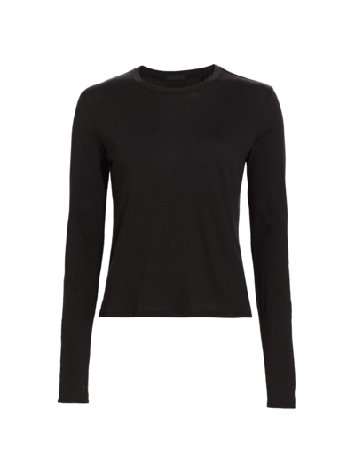 Shop Atm Anthony Thomas Melillo Women's Long-sleeve Cotton Pullover Top In Black