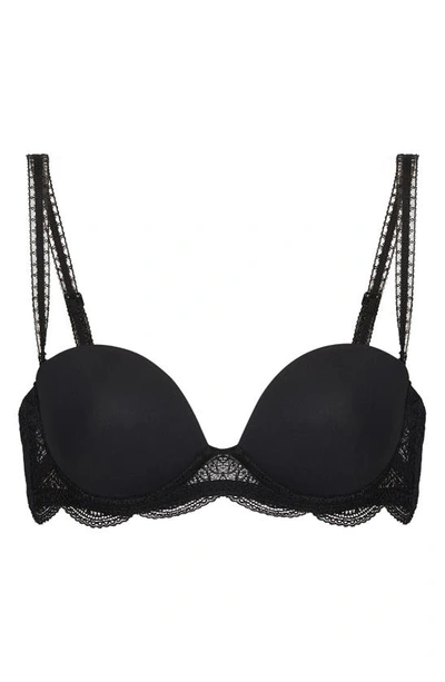 Shop Simone Perele Karma Underwire Strapless Plunge Bra In Black