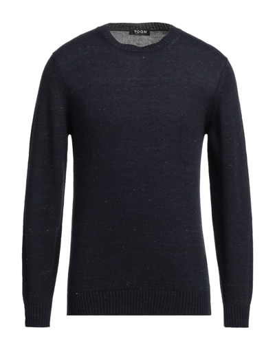 Shop Yoon Man Sweater Blue Size 46 Cotton, Linen