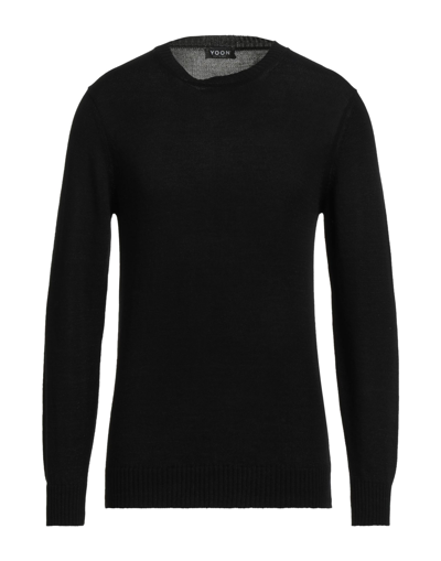 Shop Yoon Man Sweater Black Size 36 Cotton, Linen