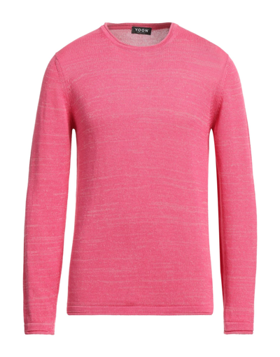 Shop Yoon Man Sweater Fuchsia Size 44 Cotton, Linen In Pink