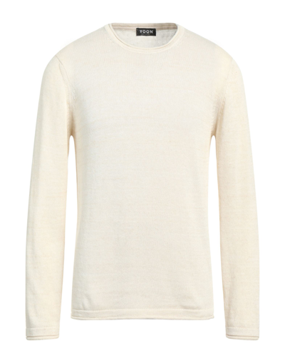 Shop Yoon Man Sweater Beige Size 40 Cotton, Linen